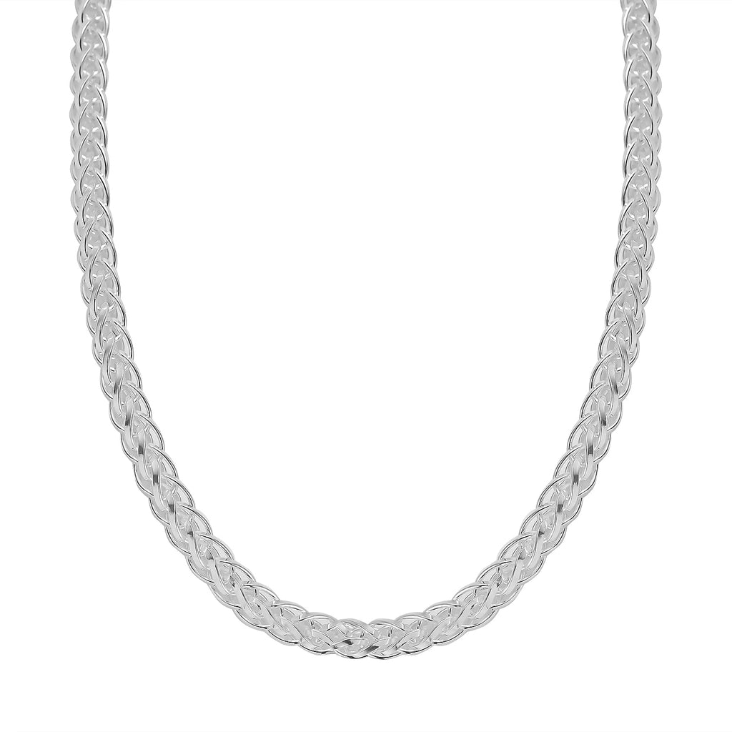 JCK Vegas Close Out- Italian Made Sterling Silver Franco Necklace (Size - 30) with Lobster Clasp, Silver Wt. 52.10 Gms