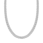 JCK Vegas Close Out- Italian Made Sterling Silver Franco Necklace (Size - 30) with Lobster Clasp, Silver Wt. 52.10 Gms