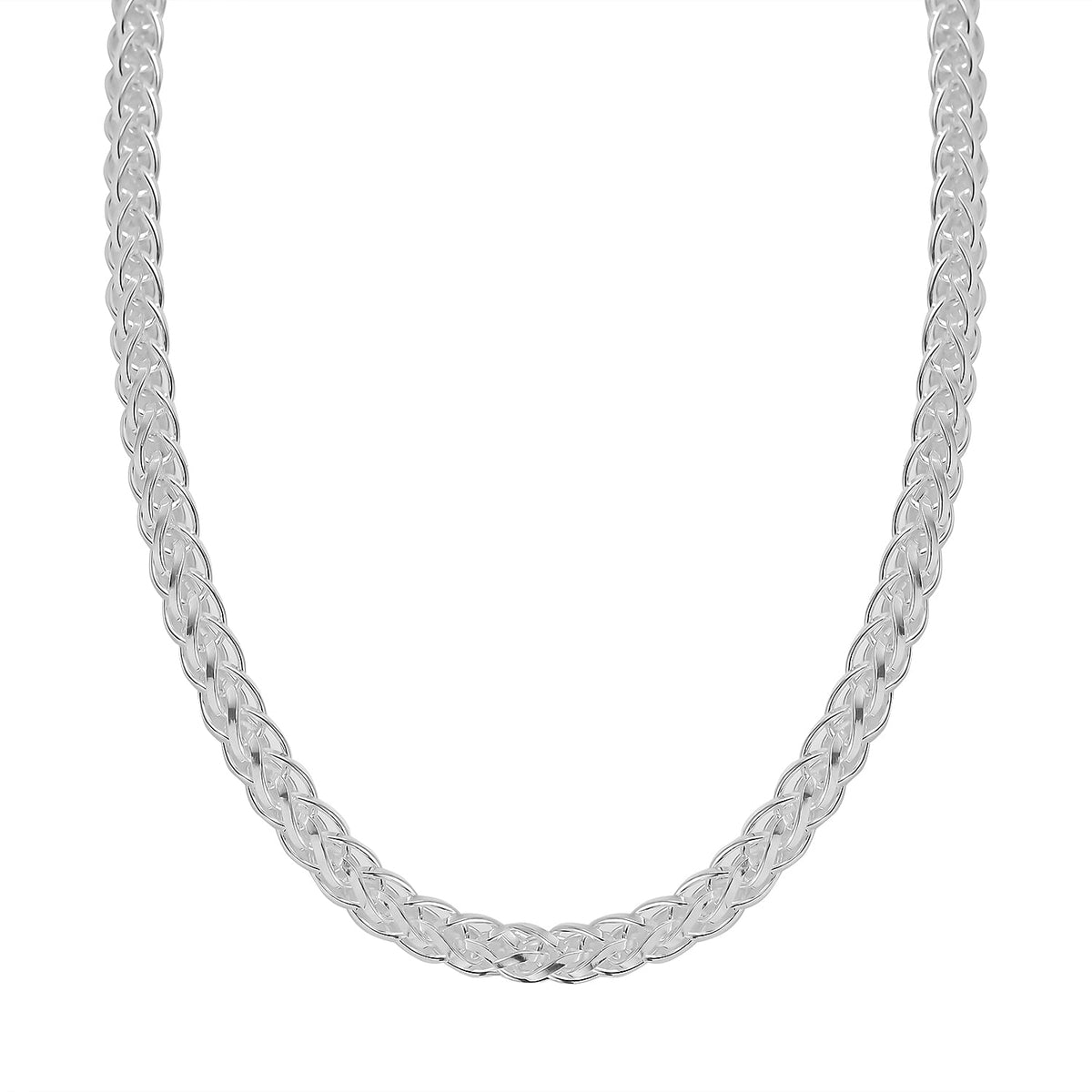 JCK Vegas Close Out- Italian Made Sterling Silver Franco Necklace (Size - 30) with Lobster Clasp, Silver Wt. 52.10 Gms V32697874 0