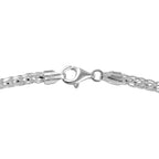 JCK Vegas Close Out- Italian Made Sterling Silver Franco Necklace (Size - 30) with Lobster Clasp, Silver Wt. 52.10 Gms