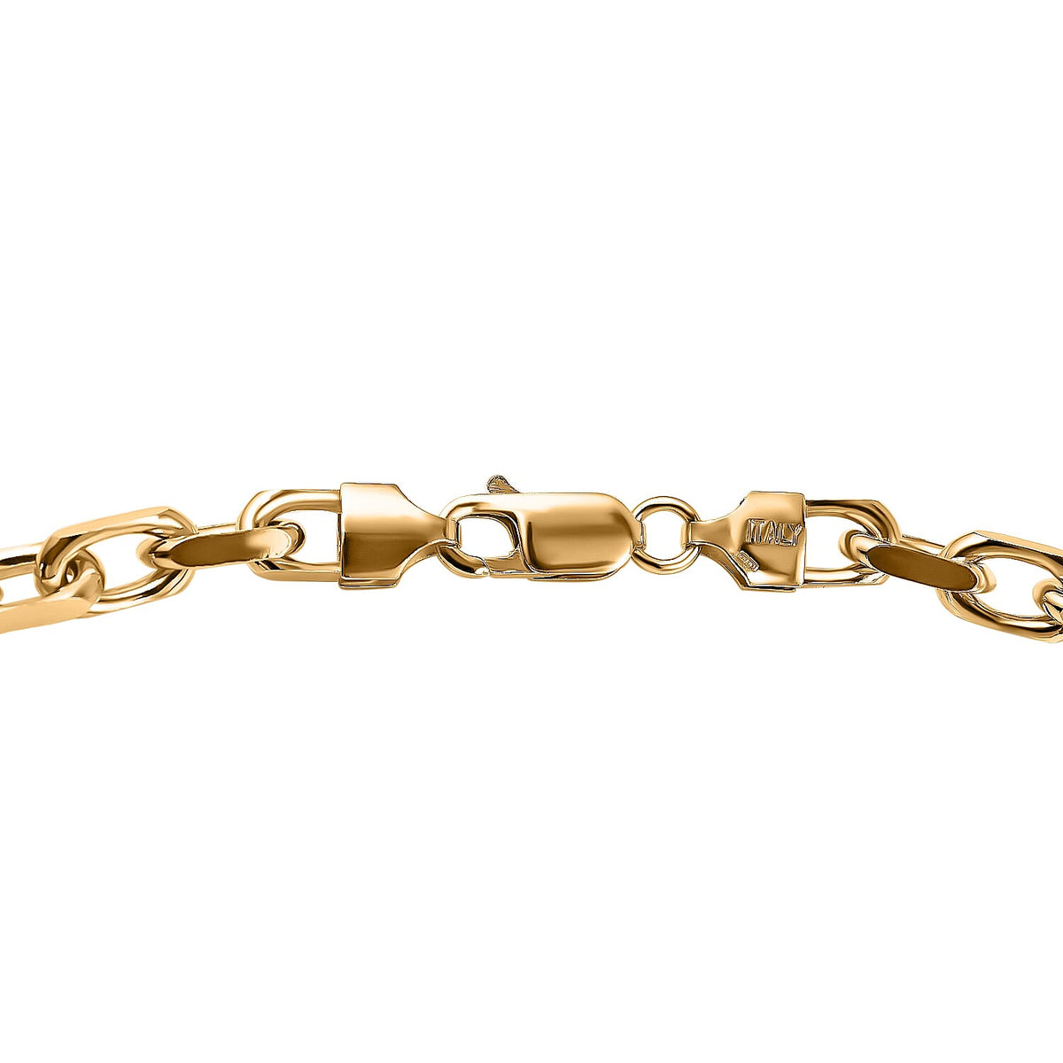 Vicenza Closeout - Italian Made Yellow Gold Overlay Sterling Silver Cable Link Necklace (Size - 24), Silver Wt. 48.52 Gms 7148747 3