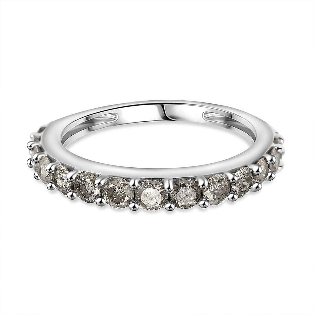 JCK Vegas Close Out  - 10K White Gold Natural Diamond (G-H) Ring 1.00 Ct (Resizable Size M to R)