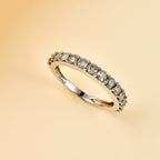 JCK Vegas Close Out  - 10K White Gold Natural Diamond (G-H) Ring 1.00 Ct (Resizable Size M to R)