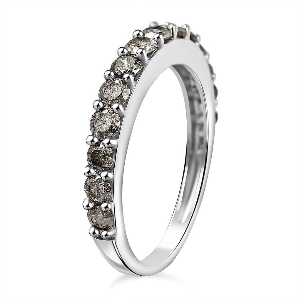 JCK Vegas Close Out  - 10K White Gold Natural Diamond (G-H) Ring 1.00 Ct (Resizable Size M to R)