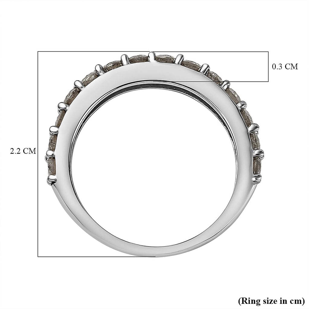 JCK Vegas Close Out  - 10K White Gold Natural Diamond (G-H) Ring 1.00 Ct (Resizable Size M to R)