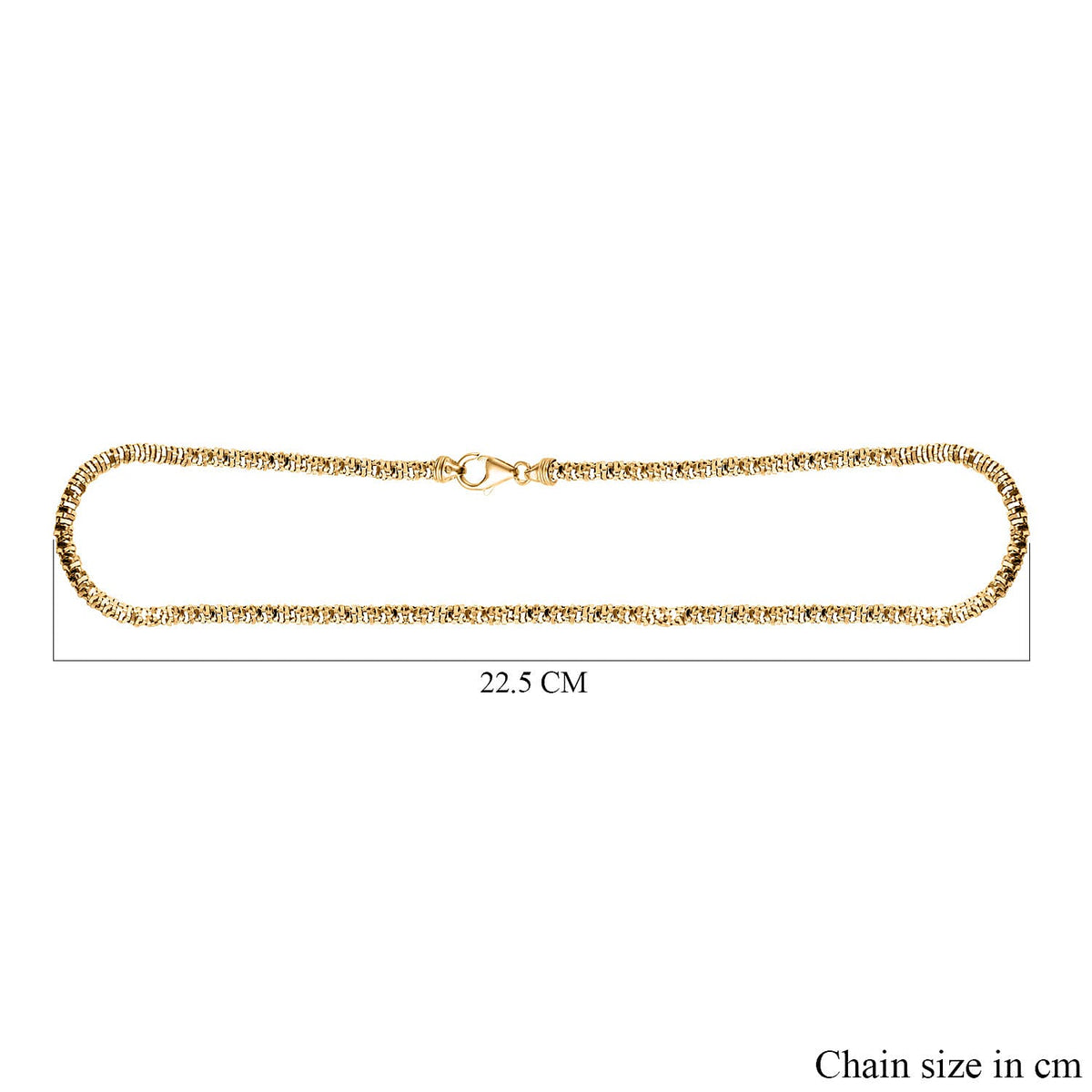 JCK Vegas Close Out Deal - Yellow Gold Overlay Sterling Silver Diamond-Cut Rock Necklace (Size - 20), Silver Wt. 23.9 Gms 7740194 6