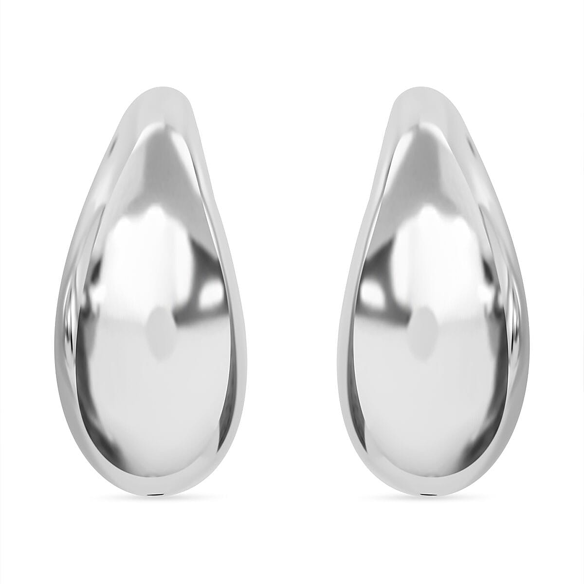 JCK Vegas Close Out - Sterling Silver Chunky Dome Earrings, Silver Wt. 6.5 Gms 7801343 0