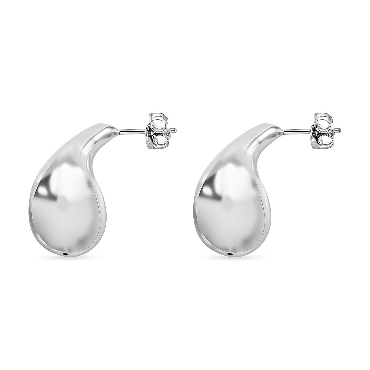 JCK Vegas Close Out - Sterling Silver Chunky Dome Earrings, Silver Wt. 6.5 Gms 7801343 3