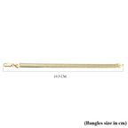 JCK Vegas CloseOut- Yellow Gold Overlay Sterling Silver Herringbone Bracelet (Size - 7.5), Silver Wt. 9.33 Gms