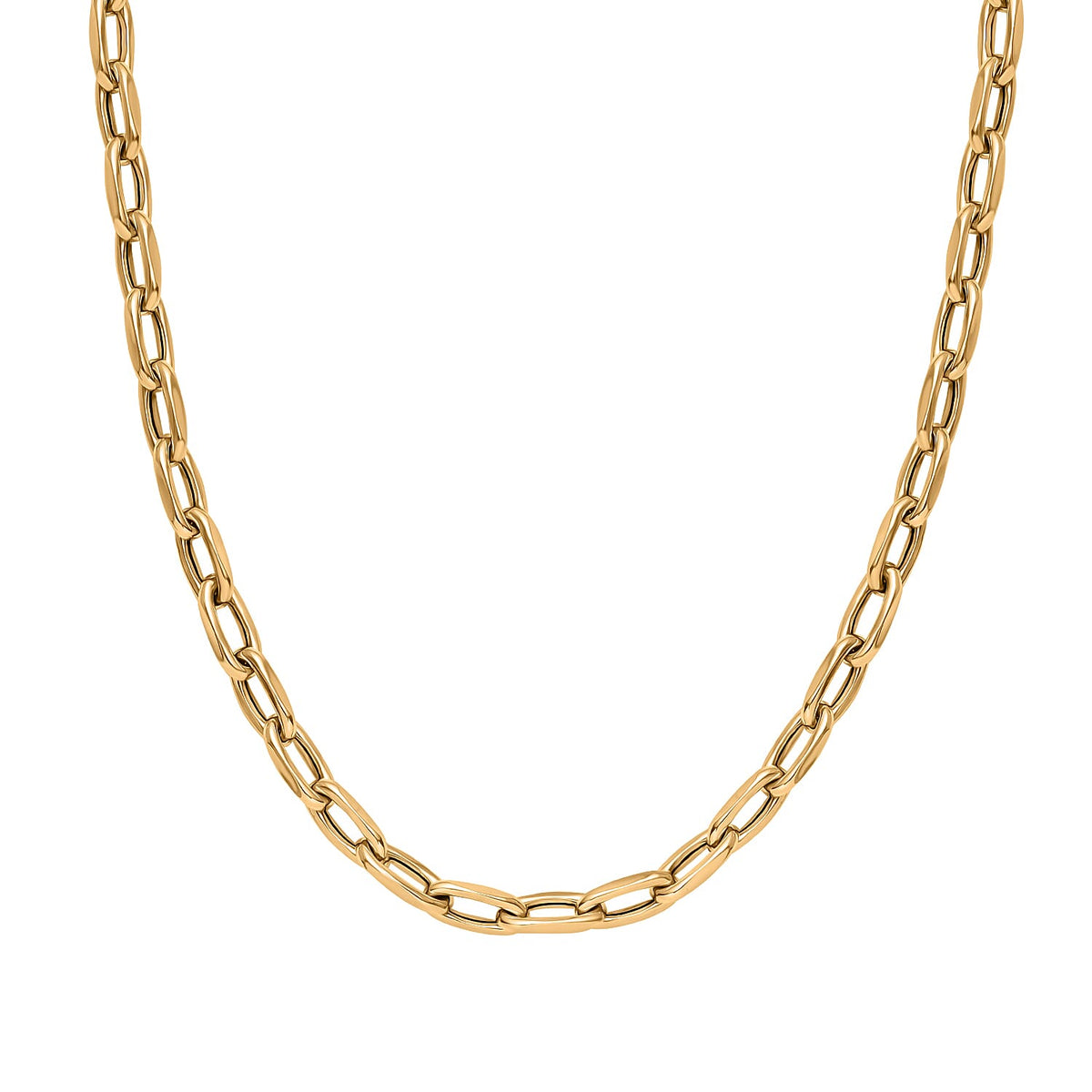 JCK Vegas Closeout - 9K Yellow Gold Broad Cable Link Necklace (Size - 20), Gold Wt. 4.40 Gms. 7791621 2