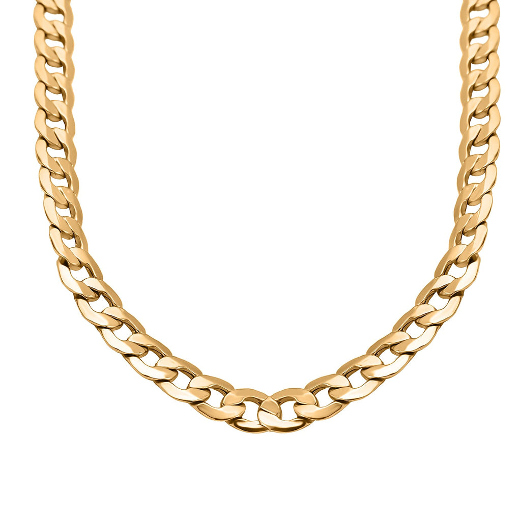 JCK Vegas Closeout - 9K Yellow Gold Curb Necklace (Size - 24),  Gold Wt. 18.4 Gms