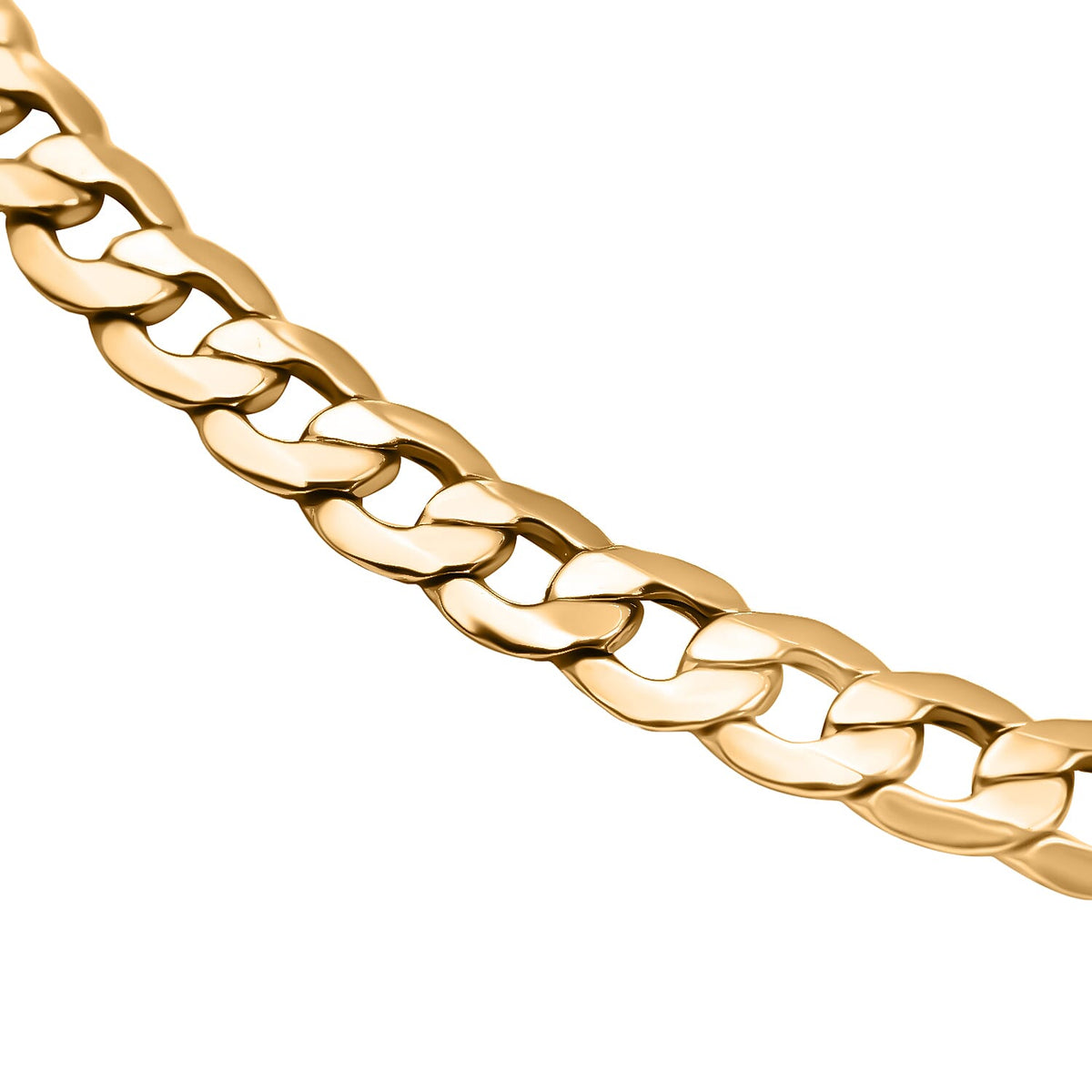JCK Vegas Closeout - 9K Yellow Gold Curb Necklace (Size - 24) 7856637 2