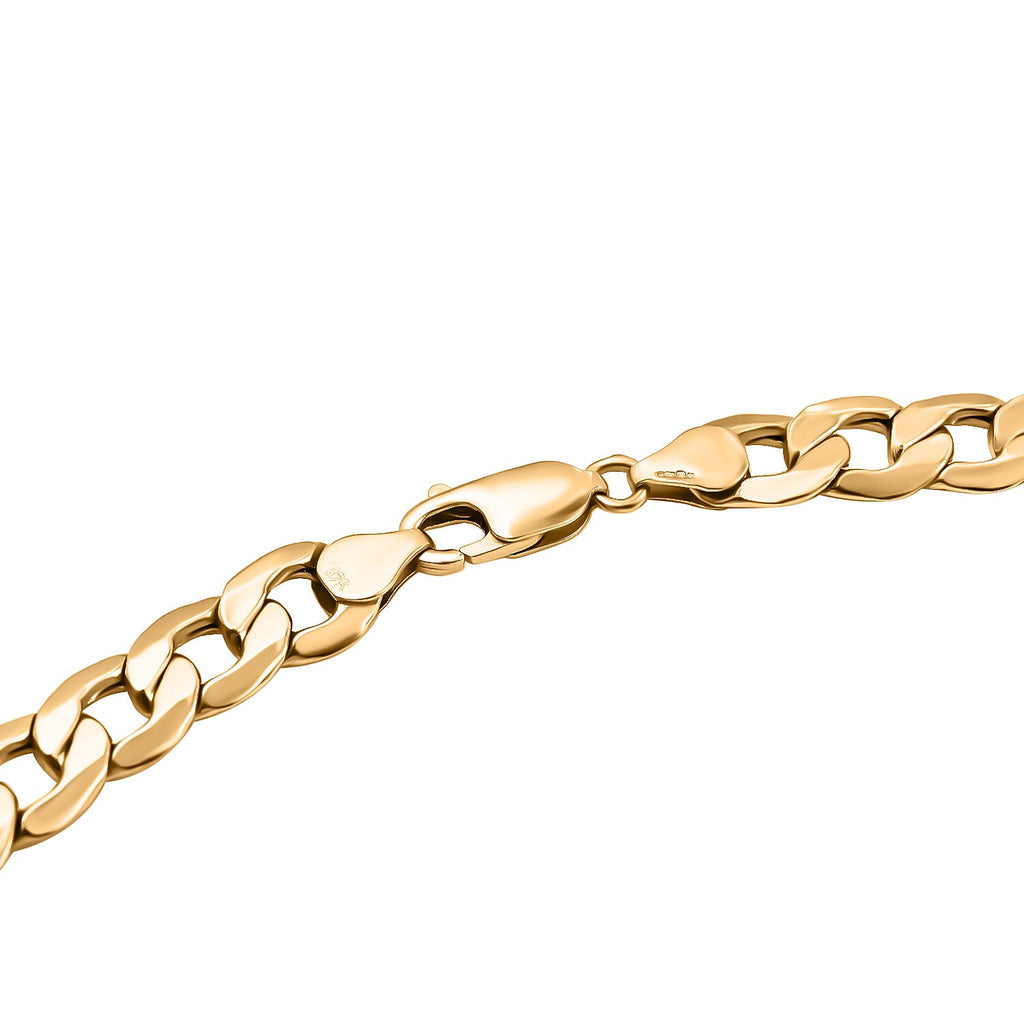 JCK Vegas Closeout - 9K Yellow Gold Curb Necklace (Size - 24),  Gold Wt. 18.4 Gms