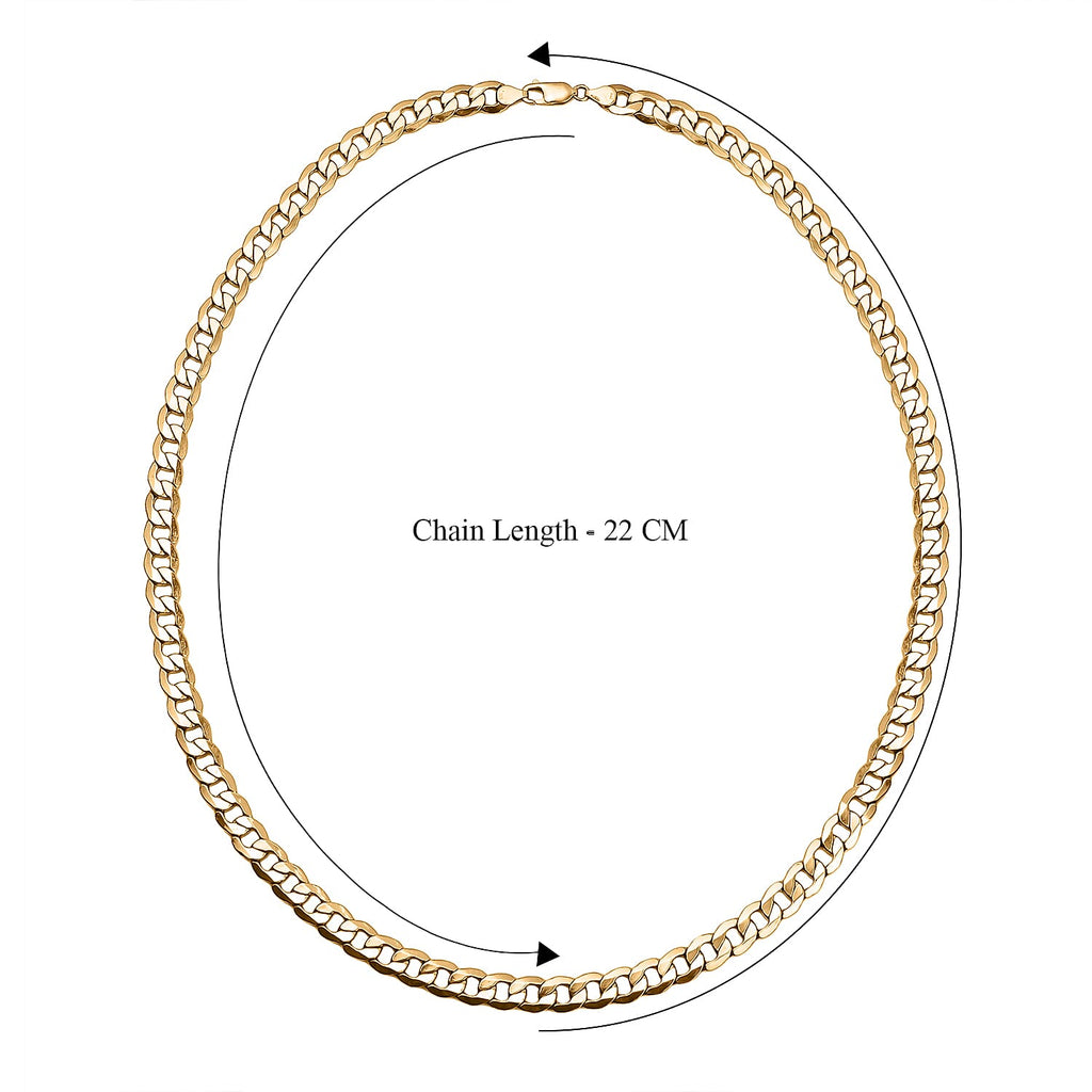 JCK Vegas Closeout - 9K Yellow Gold Curb Necklace (Size - 24),  Gold Wt. 18.4 Gms