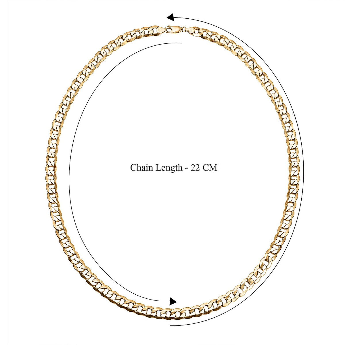 JCK Vegas Closeout - 9K Yellow Gold Curb Necklace (Size - 24) 7856637 4