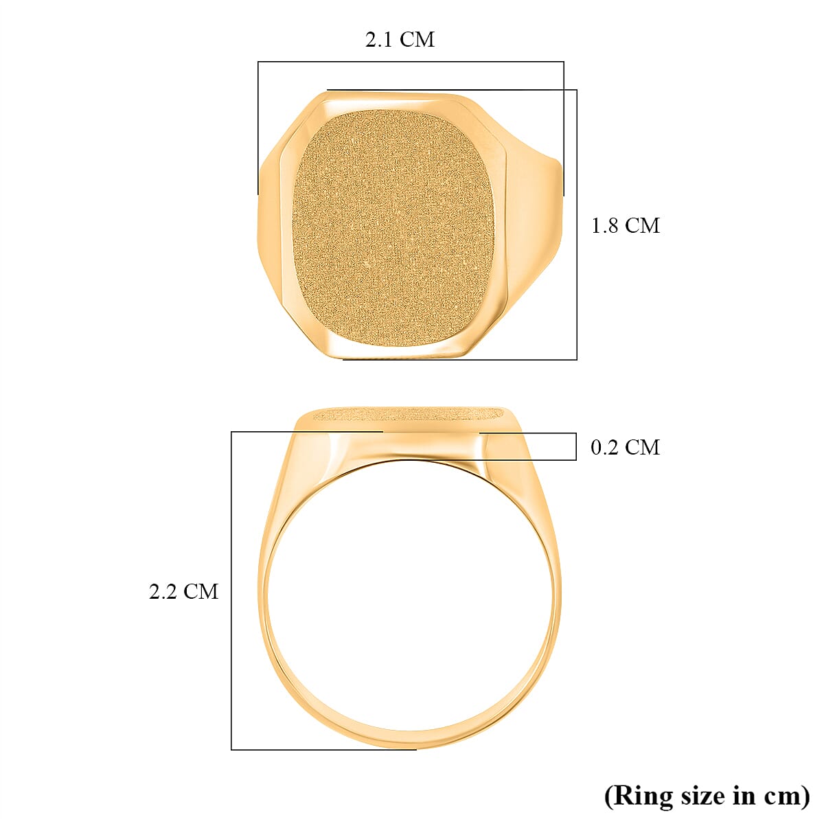 JCK Vegas Closeout - 9k Yellow Gold Chunky Square Signet Ring 7891882 4