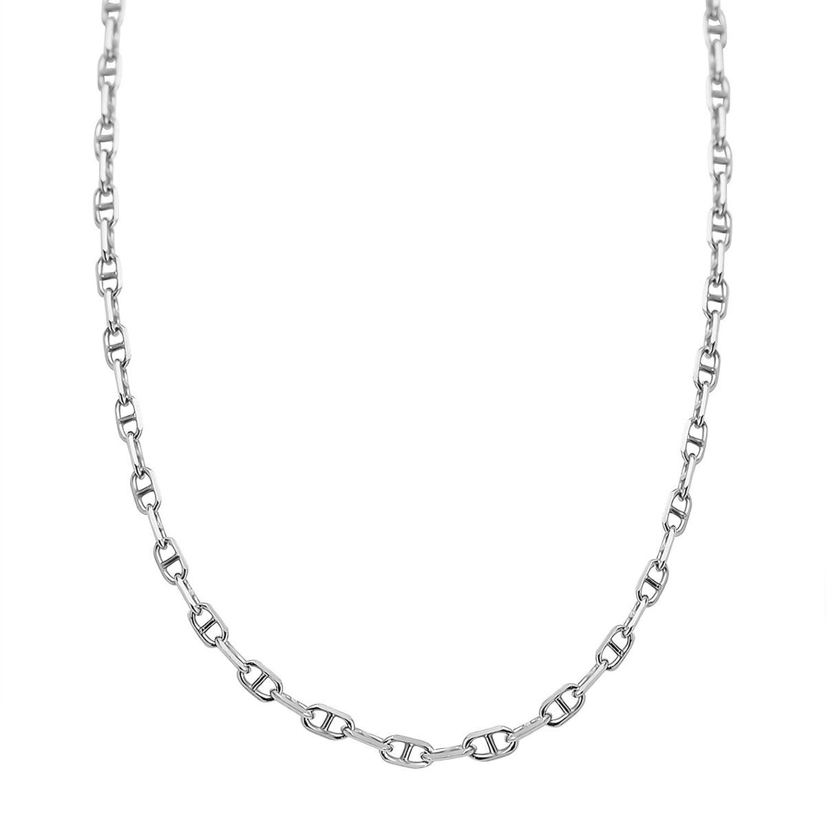 JCK Vegas Closeout - Rhodium Overlay Sterling Silver Mariner Necklace (Size - 24) 7841970 0