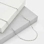 JCK Vegas Closeout - Rhodium Overlay Sterling Silver Mariner Necklace (Size - 24)