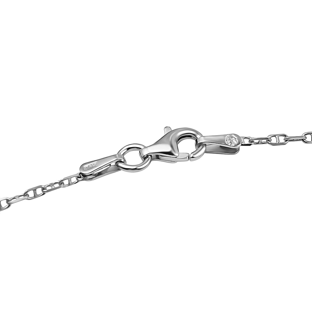 JCK Vegas Closeout - Rhodium Overlay Sterling Silver Mariner Necklace (Size - 24) 7841970 3
