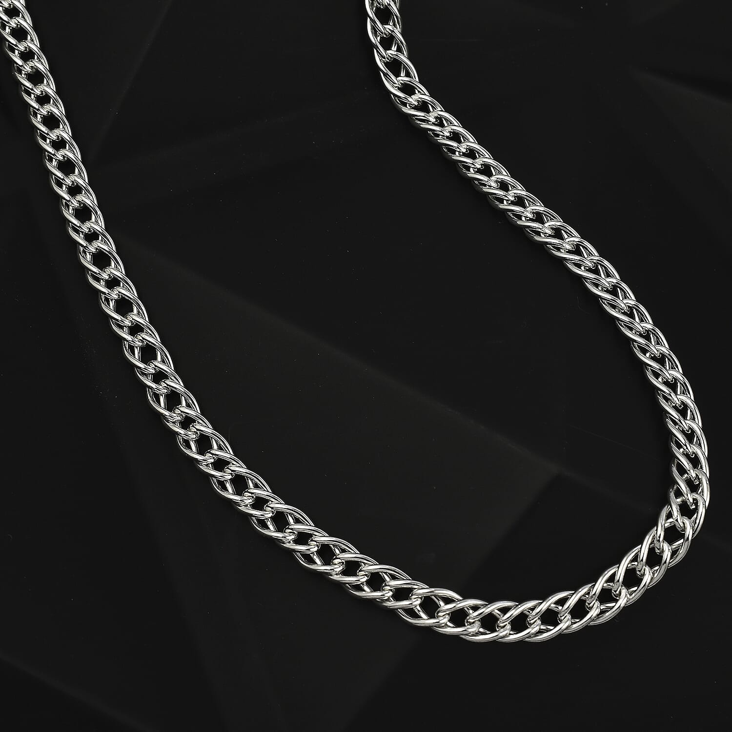 JCK Vegas Closeout - Sterling Silver Double Curb Necklace (Size - 20) 7740213 1