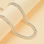 JCK Vegas Closeout - Sterling Silver Double Link Necklace (Size - 20)