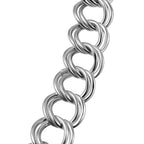 JCK Vegas Closeout - Sterling Silver Double Link Necklace (Size - 20)