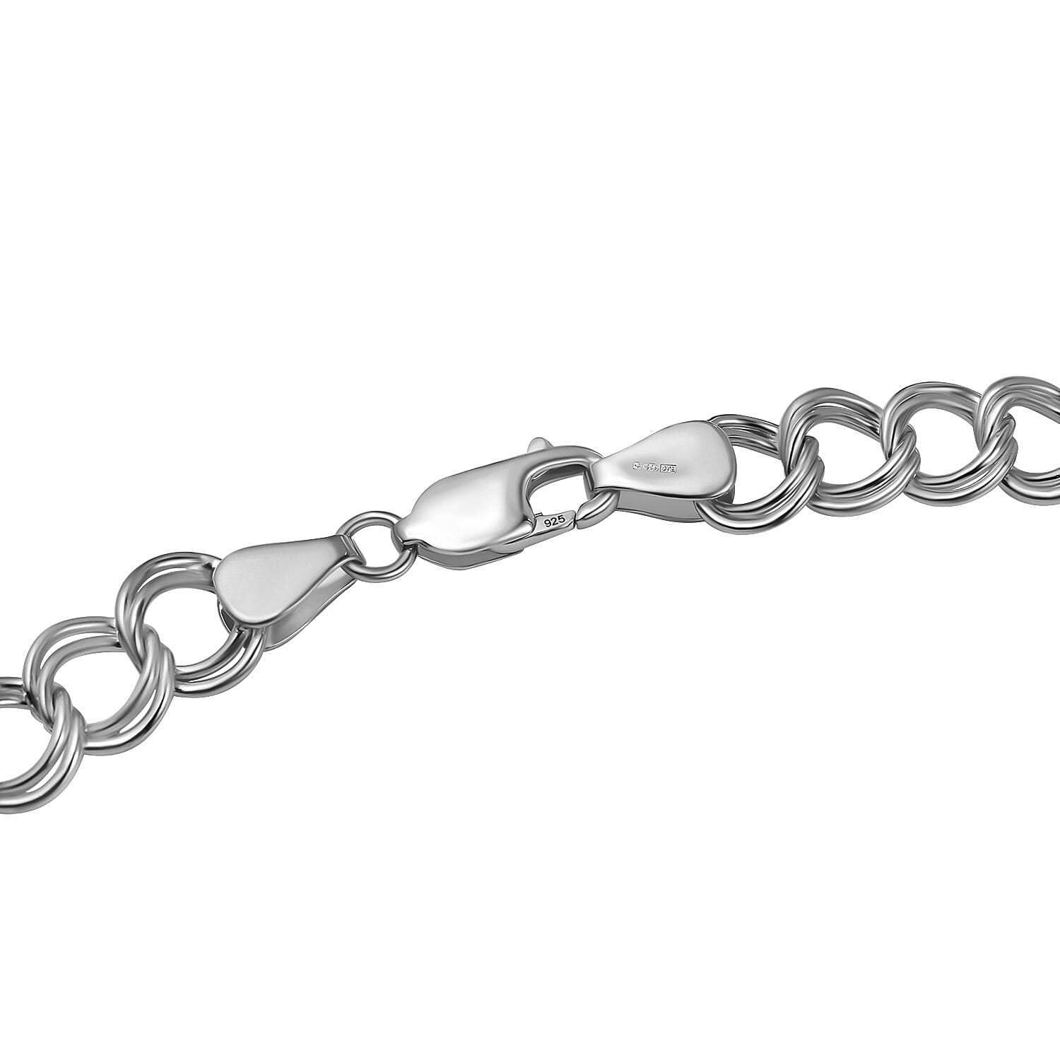 JCK Vegas Closeout - Sterling Silver Double Link Necklace (Size - 20) 7788777 4