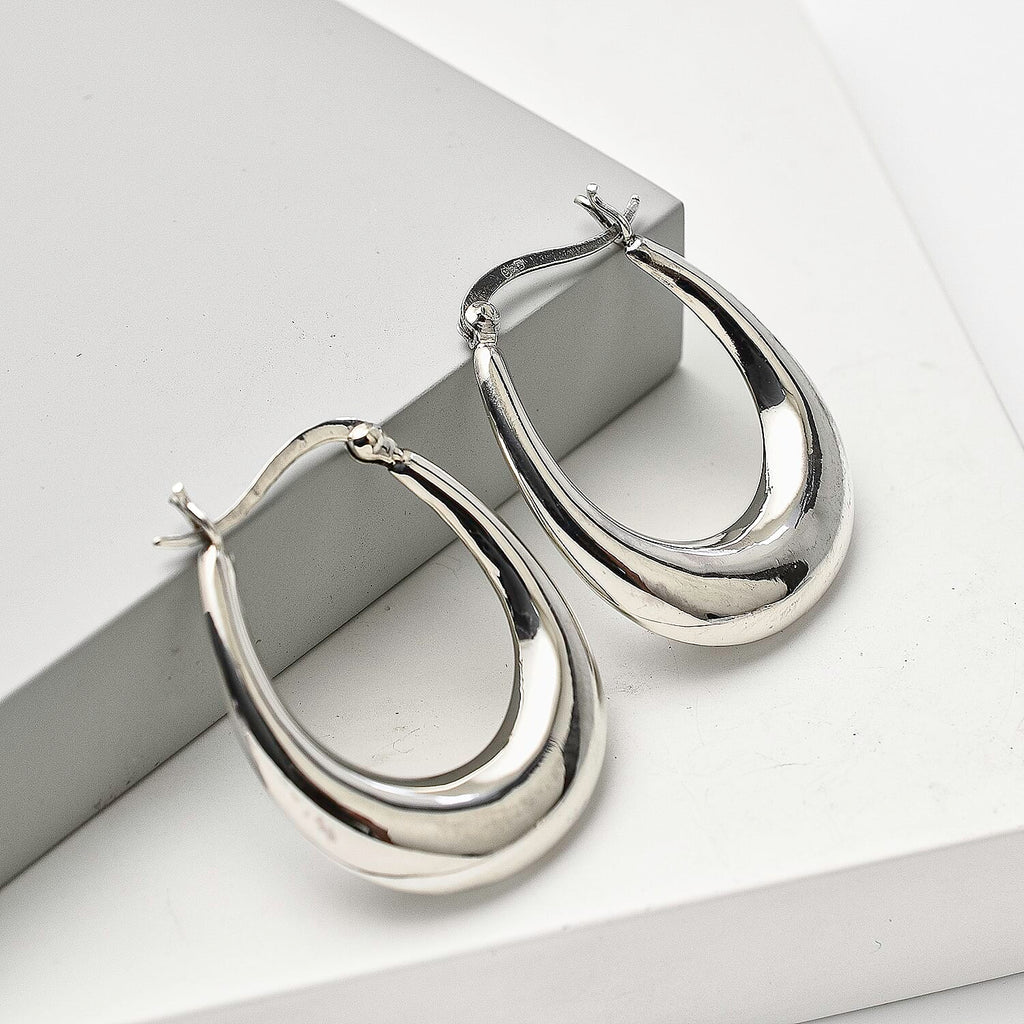 JCK Vegas Closeout - Sterling Silver Hoop Earrings,