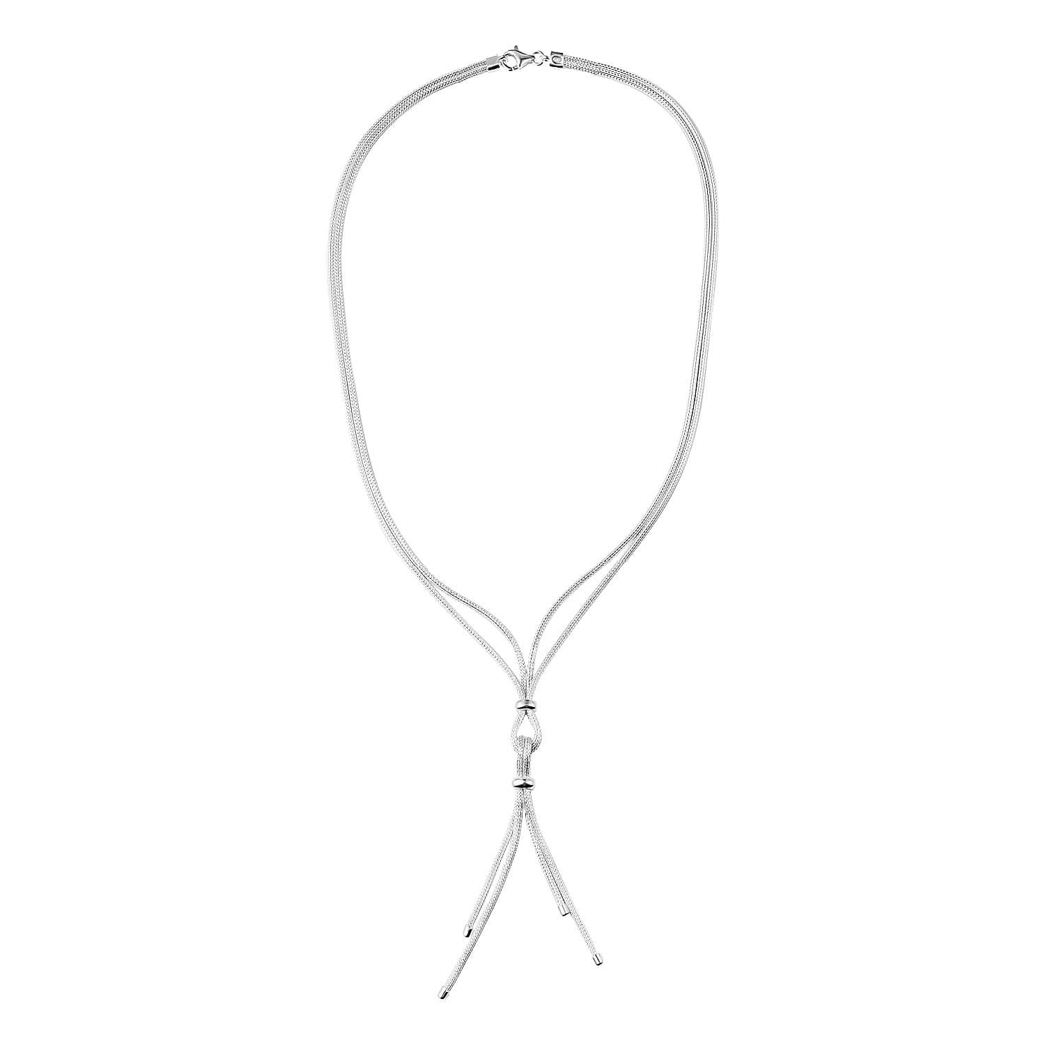 JCK Vegas Closeout - Sterling Silver Tassel Necklace (Size - 20) 7740278 0