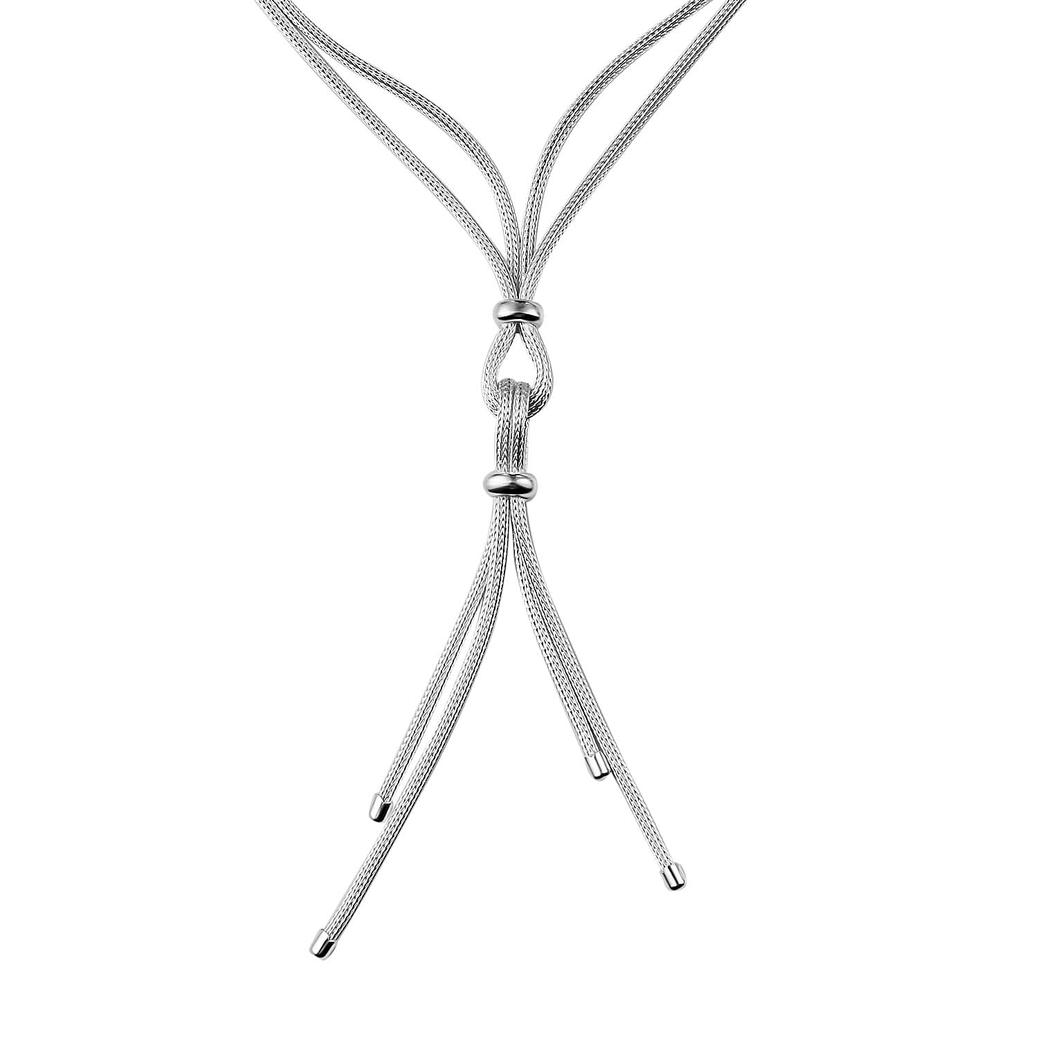 JCK Vegas Closeout - Sterling Silver Tassel Necklace (Size - 20) 7740278 2