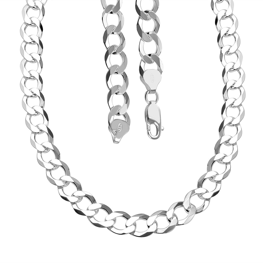 JCK Vegas Closeut - Sterling Silver Diamond Cut Flat Curb Necklace (Size - 20), Silver Wt. 30.4 Gms