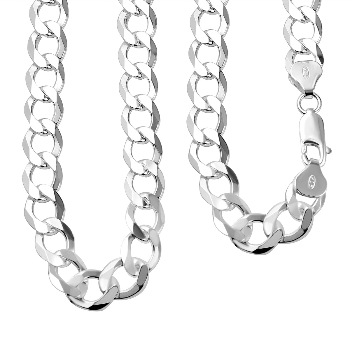 JCK Vegas Closeut - Sterling Silver Diamond-Cut Flat Curb Necklace (Size - 20), Silver Wt. 30.4 Gms 7739868 4