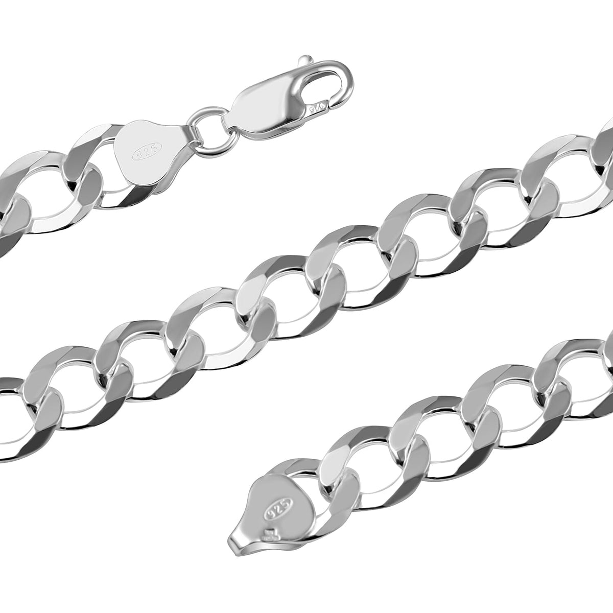 JCK Vegas Closeut - Sterling Silver Diamond-Cut Flat Curb Necklace (Size - 20), Silver Wt. 30.4 Gms 7739868 5