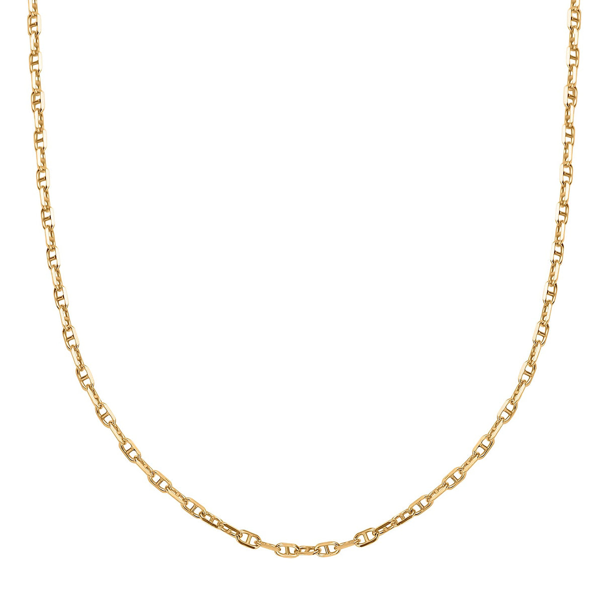 JCK Vegas Closeut - Yellow Gold Overlay Sterling Silver Mariner Necklace (Size - 24) 7841971 0
