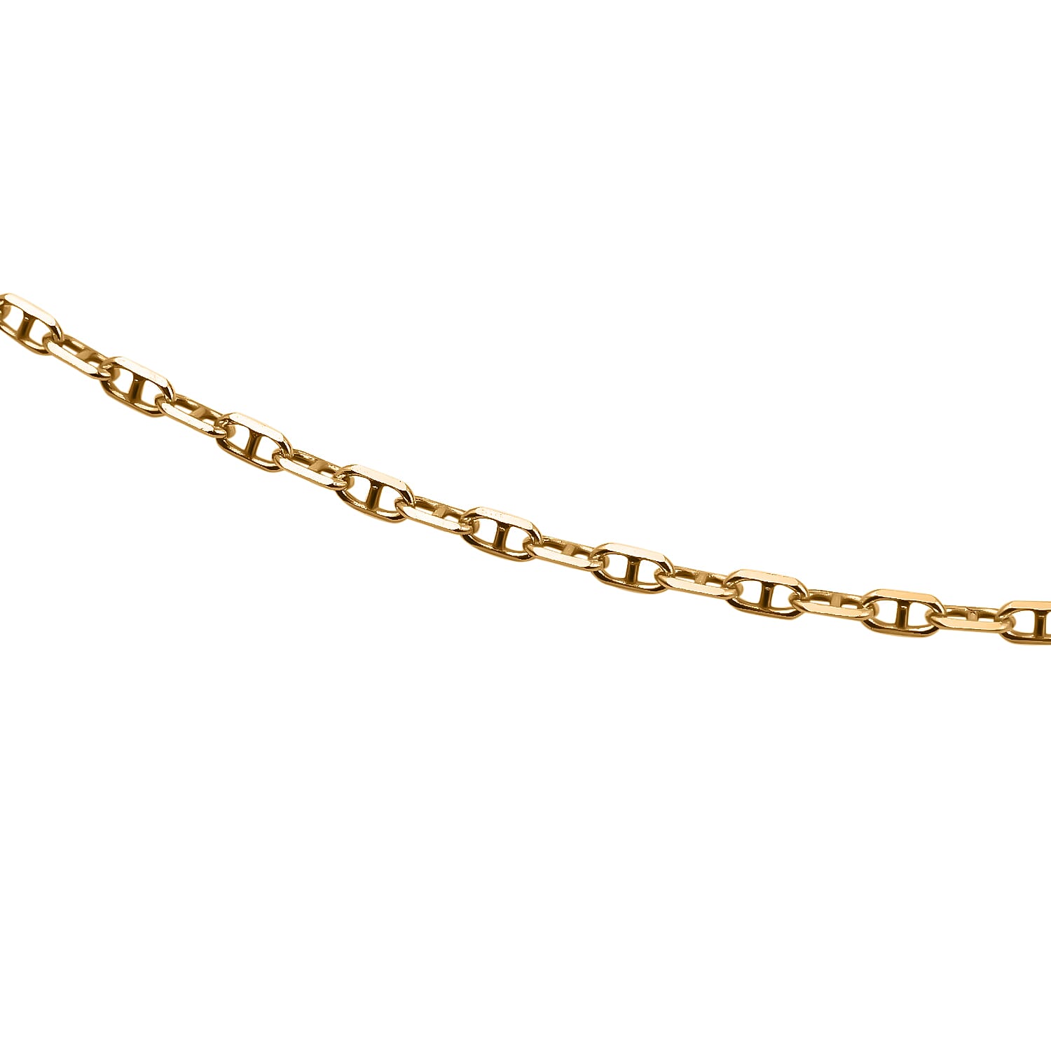 JCK Vegas Closeut - Yellow Gold Overlay Sterling Silver Mariner Necklace (Size - 24) 7841971 2