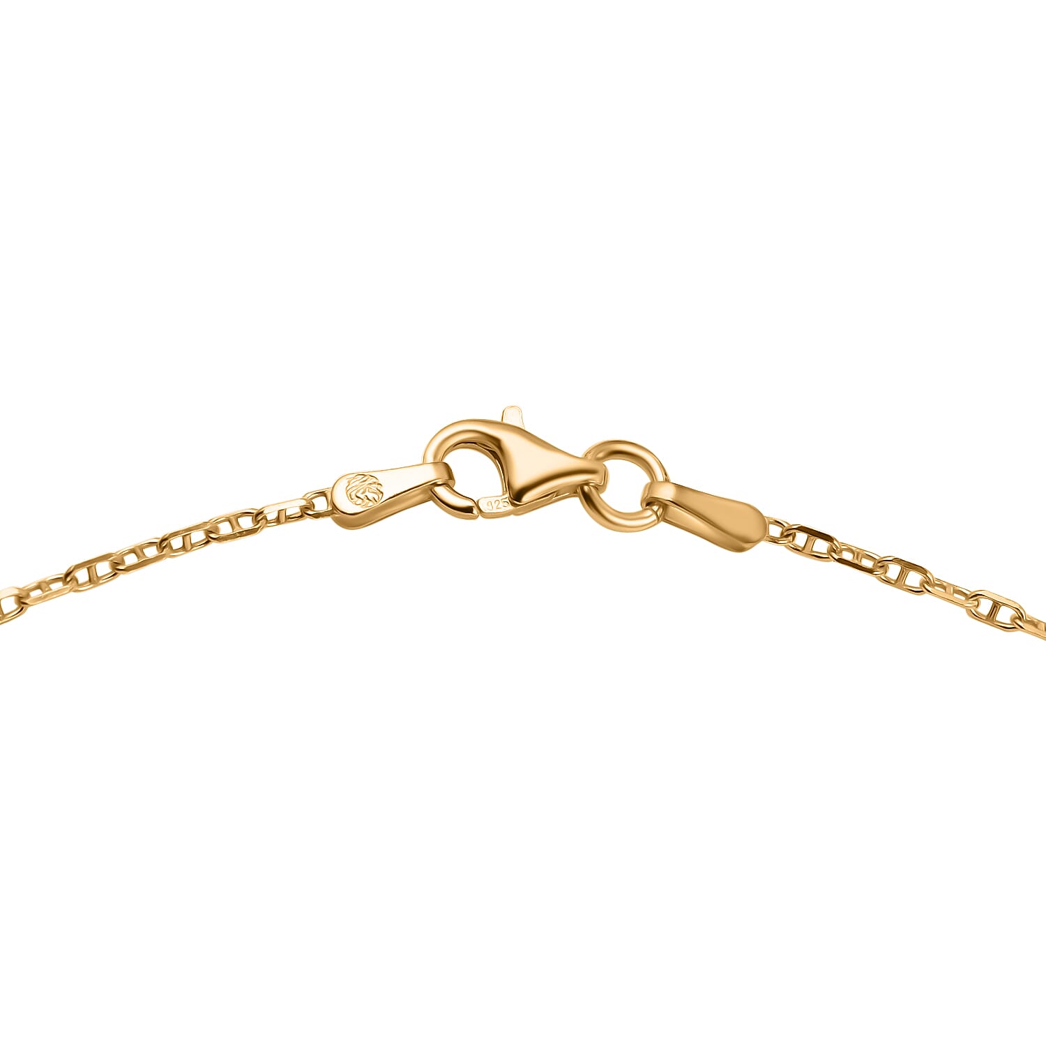 JCK Vegas Closeut - Yellow Gold Overlay Sterling Silver Mariner Necklace (Size - 24) 7841971 3
