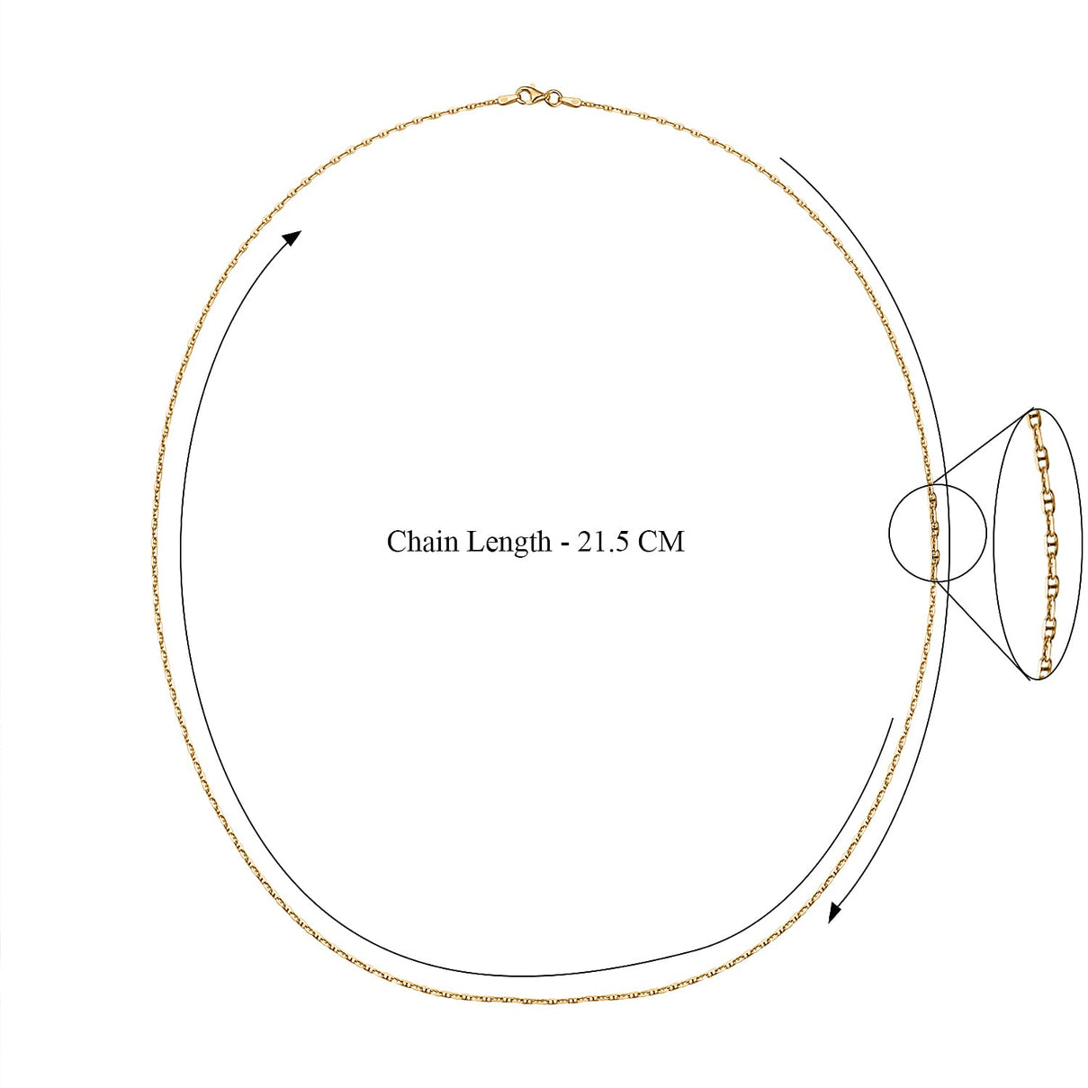 JCK Vegas Closeut - Yellow Gold Overlay Sterling Silver Mariner Necklace (Size - 24) 7841971 4