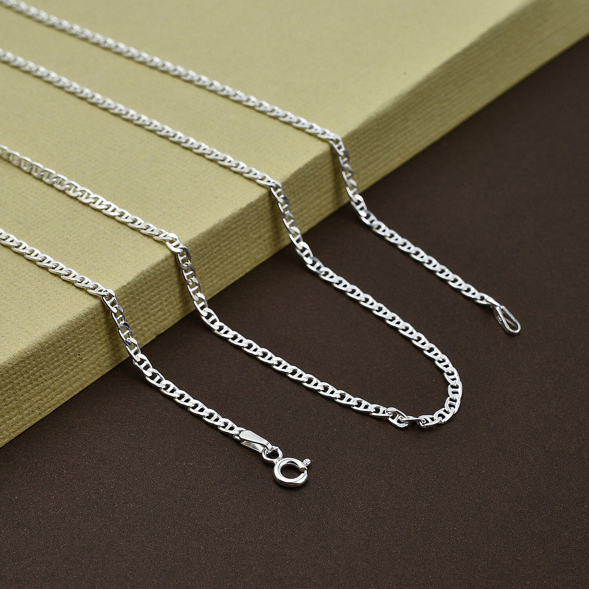 JCK Vegas Collection Rambo Chain in Rhodium Plated Silver Size 24 Inch 2818366 1