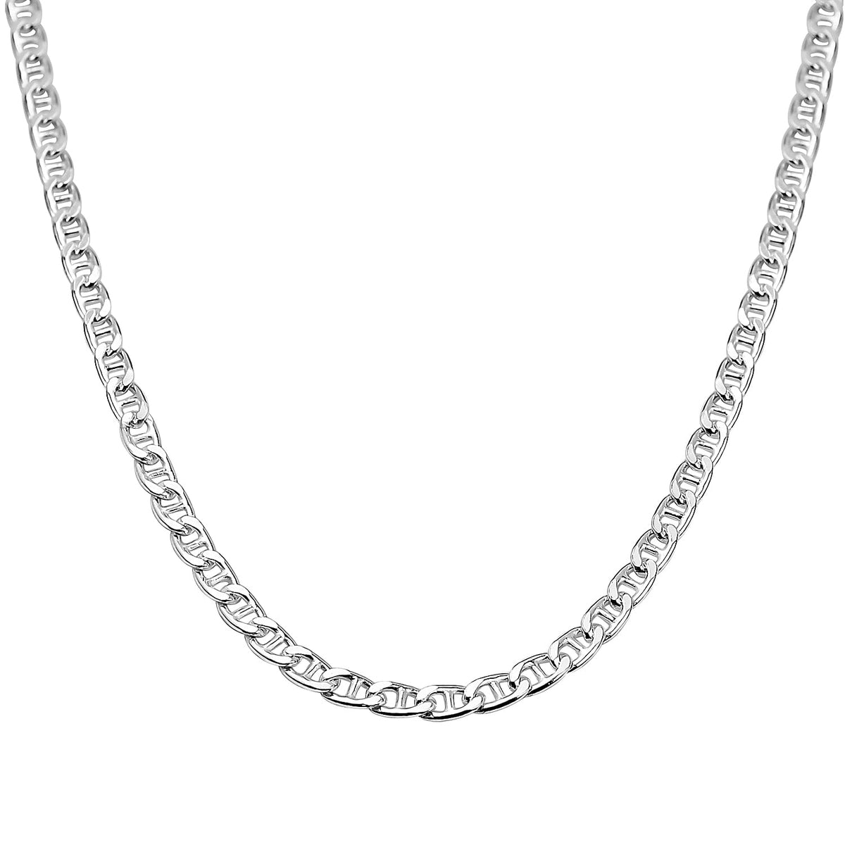 JCK Vegas Collection Rambo Chain in Rhodium Plated Silver Size 24 Inch 2818366 3