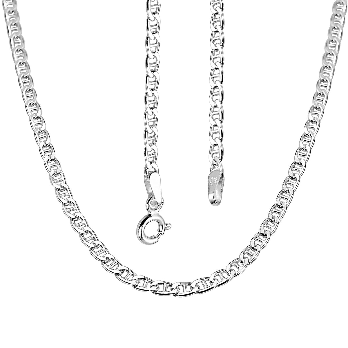 JCK Vegas Collection Rambo Chain in Rhodium Plated Silver Size 24 Inch 2818366 4