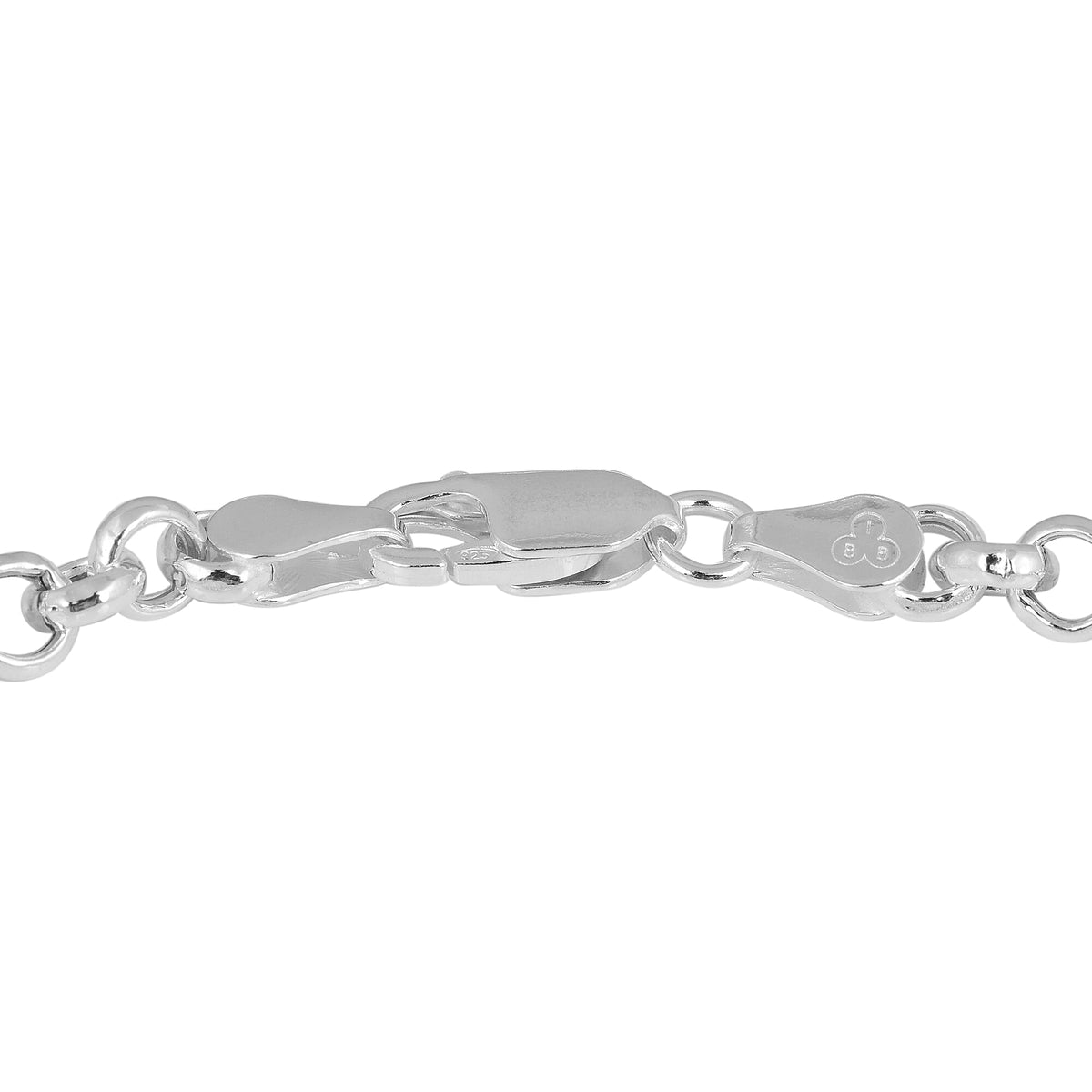 JCK Vegas Collection Round Belcher Bracelet in Rhodium Plated Sterling Silver 7.5 Inch 2923299 6