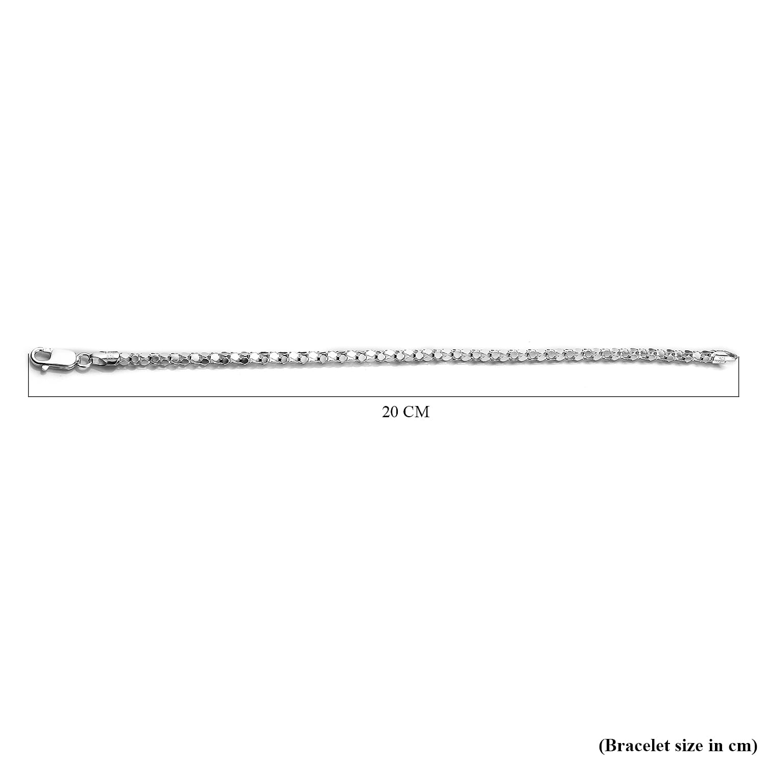 JCK Vegas Collection Round Mirror Bracelet in Rhodium Sterling Silver Size 7.5 Inch 2773864 4