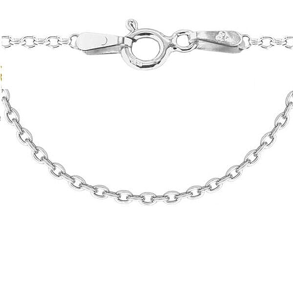 Sterling Silver Trace Chain (Size 18) with Spring Ring Clasp