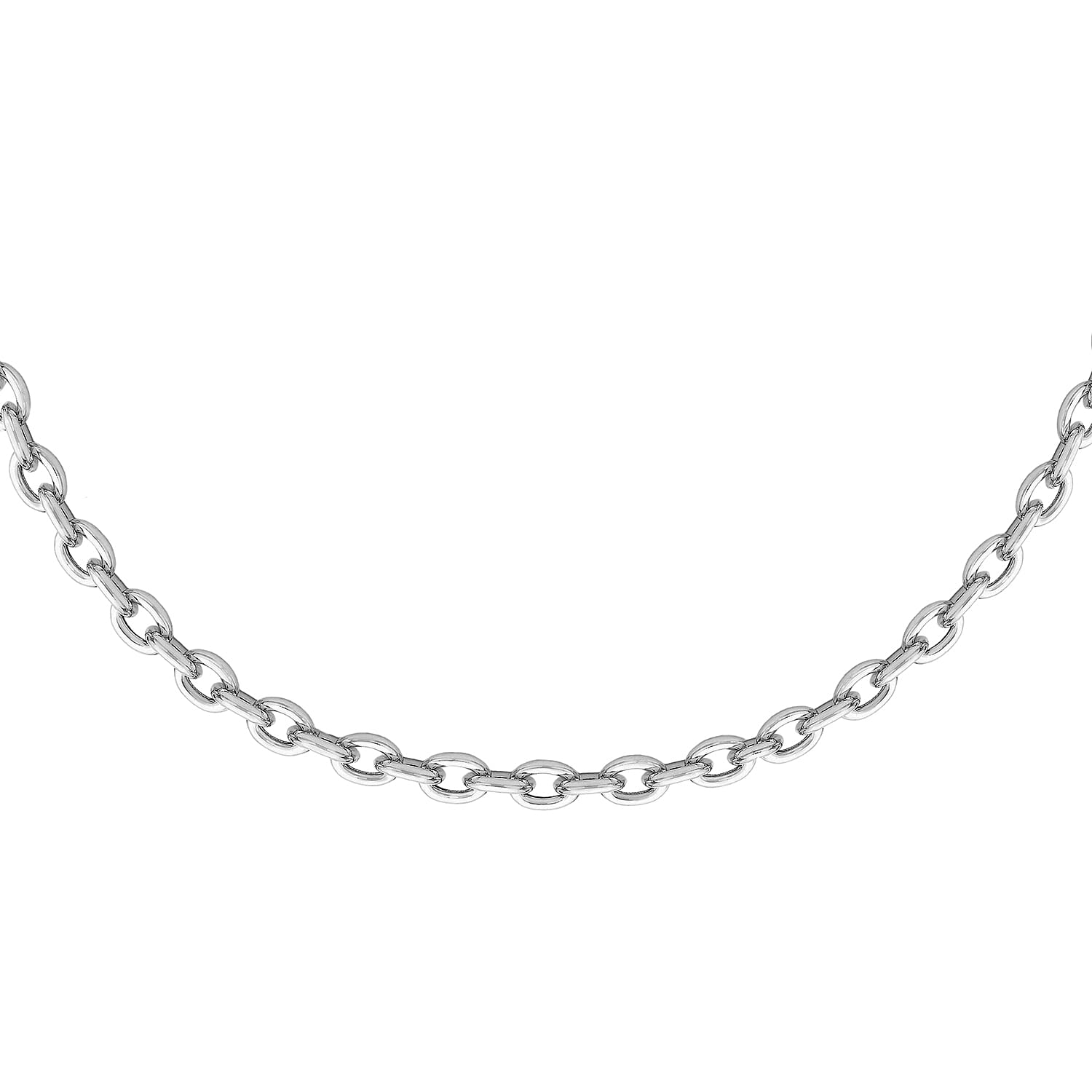 JCK Vegas Collection Trace Chain in Platinum Plated Sterling Silver Size 18 Inch 3594185 1