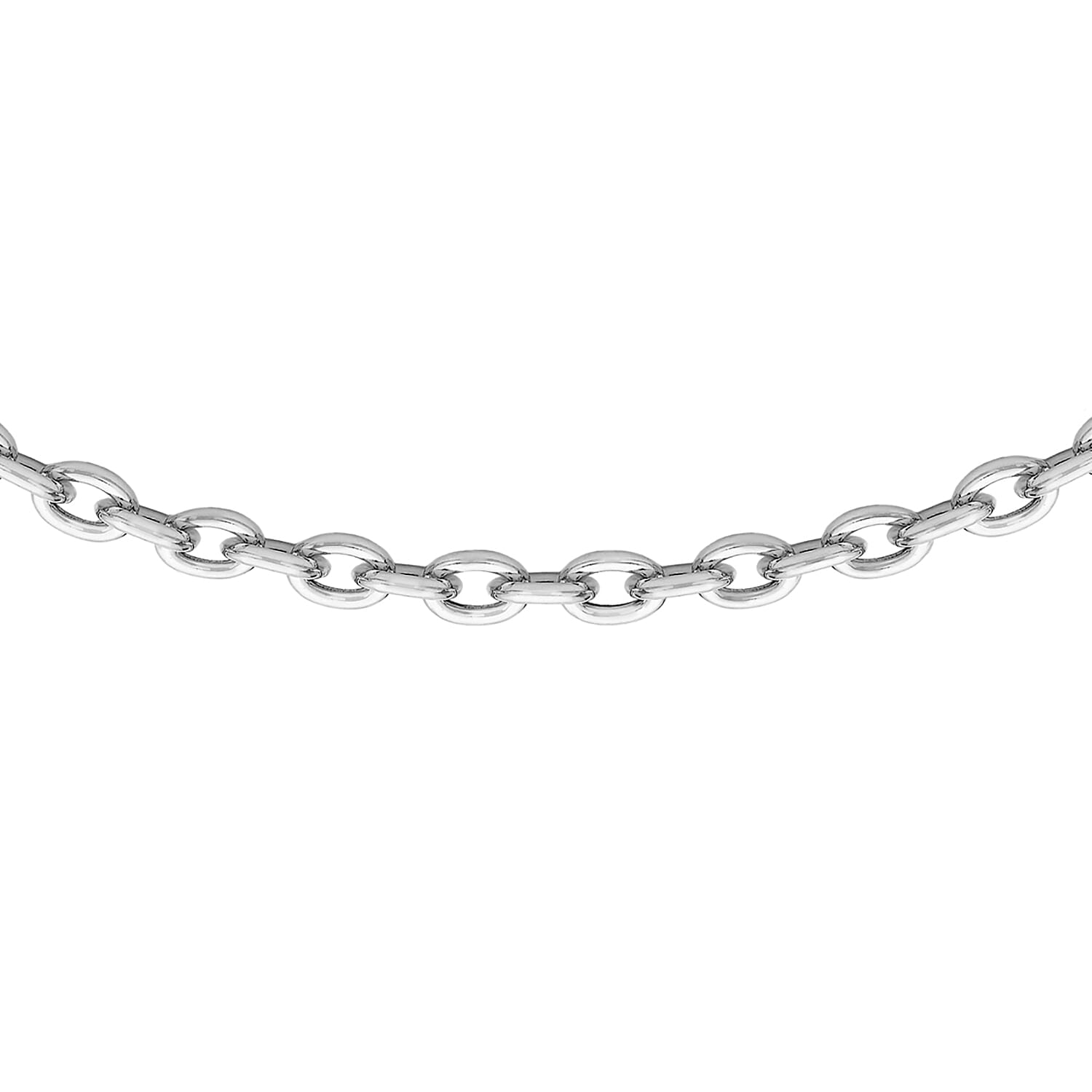 JCK Vegas Collection Trace Chain in Platinum Plated Sterling Silver Size 18 Inch 3594185 2