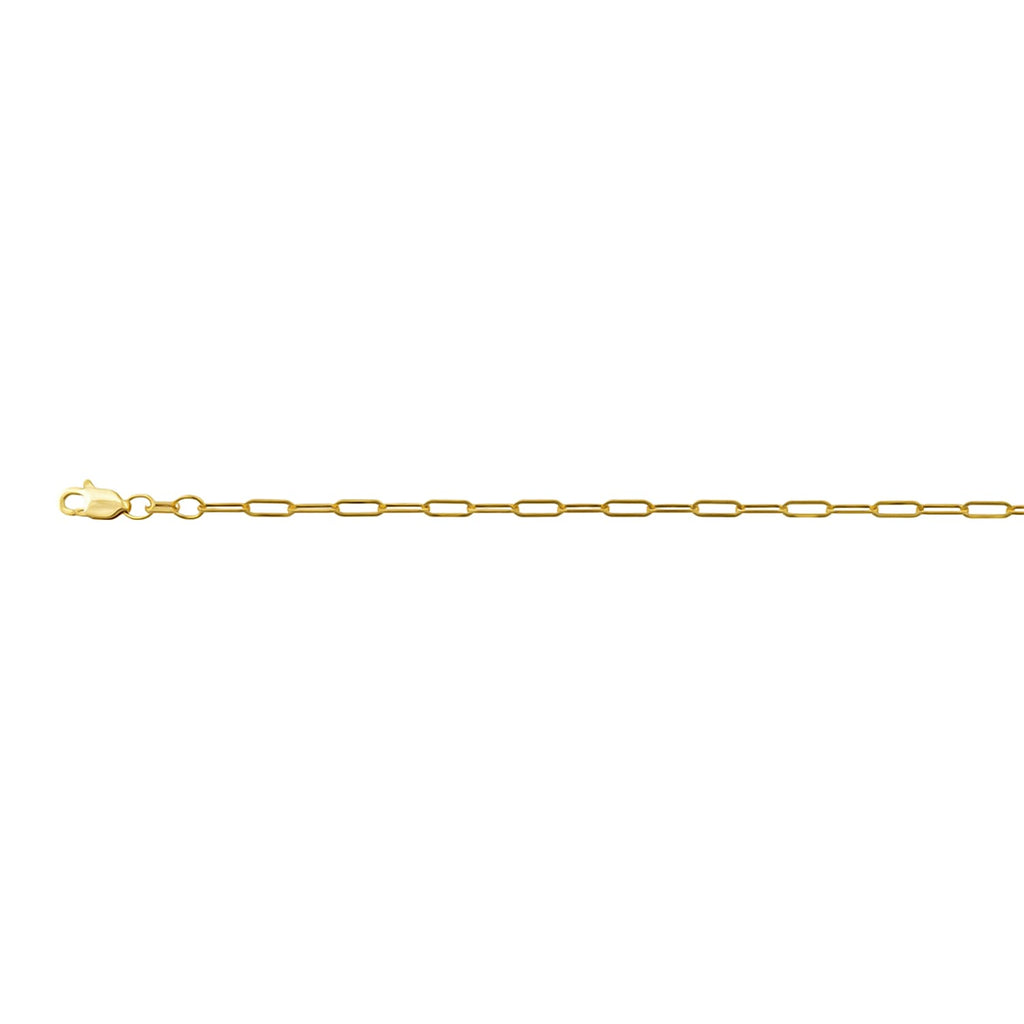 JCK Vegas Find - 9K Yellow Gold Paperclip Necklace With Lobster Clasp  (Size - 30)