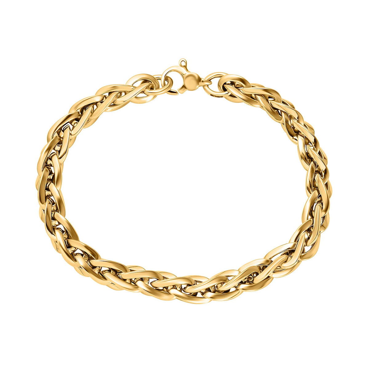 JCK Vegas Mega Deal - 9K Yellow Gold Woven Link Bracelet (Size - 7.5) with lobster Clasp 7889756 0