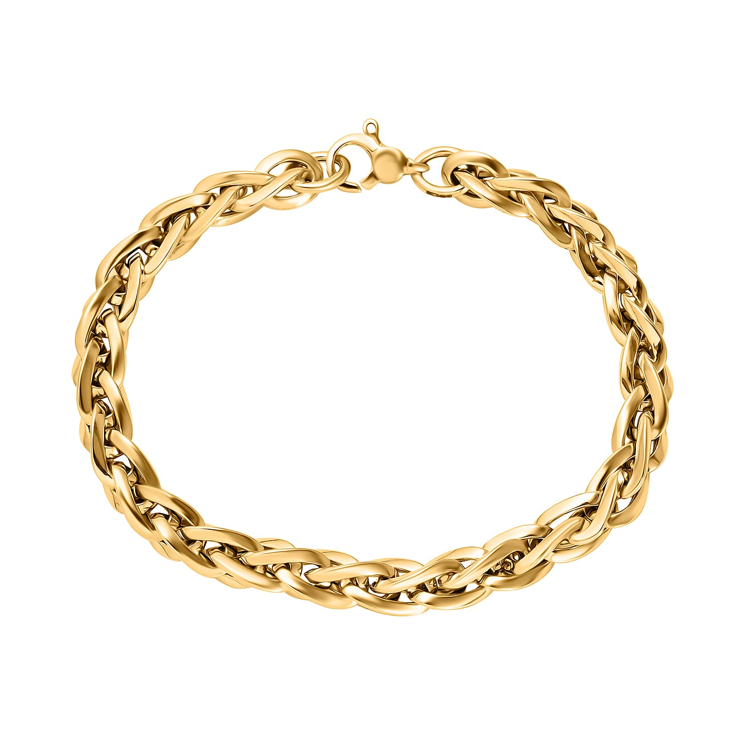 JCK Vegas Mega Deal - 9K Yellow Gold Woven Link Bracelet (Size - 7.5) with lobster Clasp 7889756 0