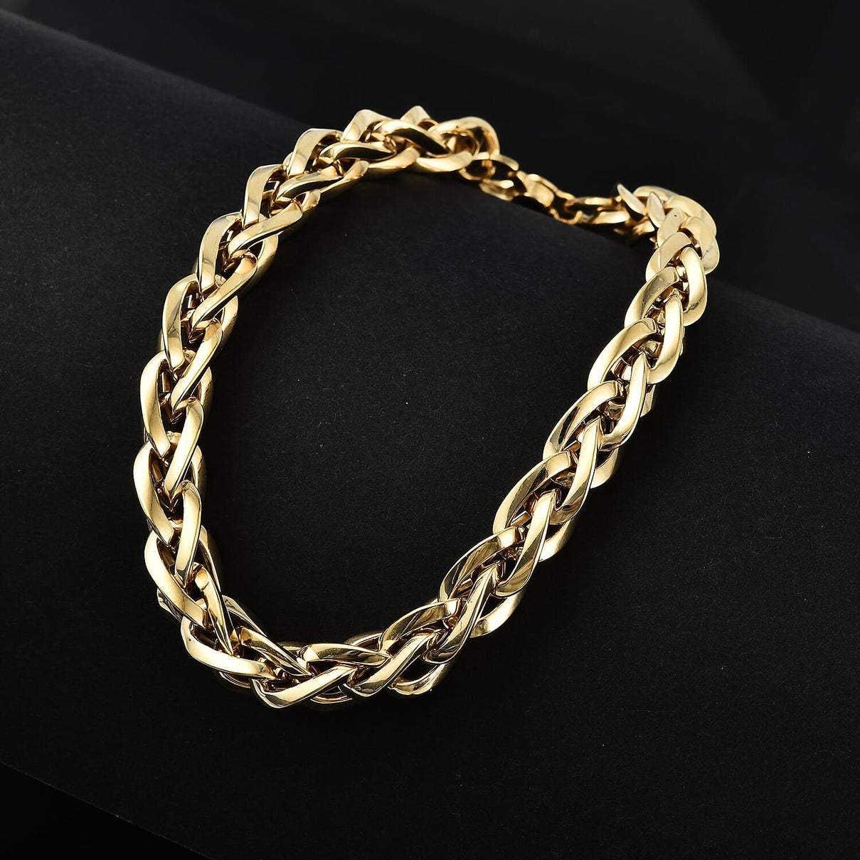 JCK Vegas Mega Deal - 9K Yellow Gold Woven Link Bracelet (Size - 7.5) with lobster Clasp 7889756 1