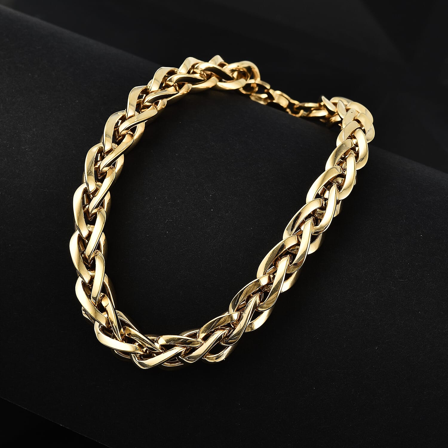 JCK Vegas Mega Deal - 9K Yellow Gold Woven Link Bracelet (Size - 7.5) with lobster Clasp 7889756 1
